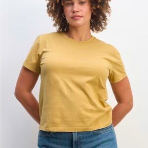 Everlane Women's Short Sleeve Tee - Mustard Yellow